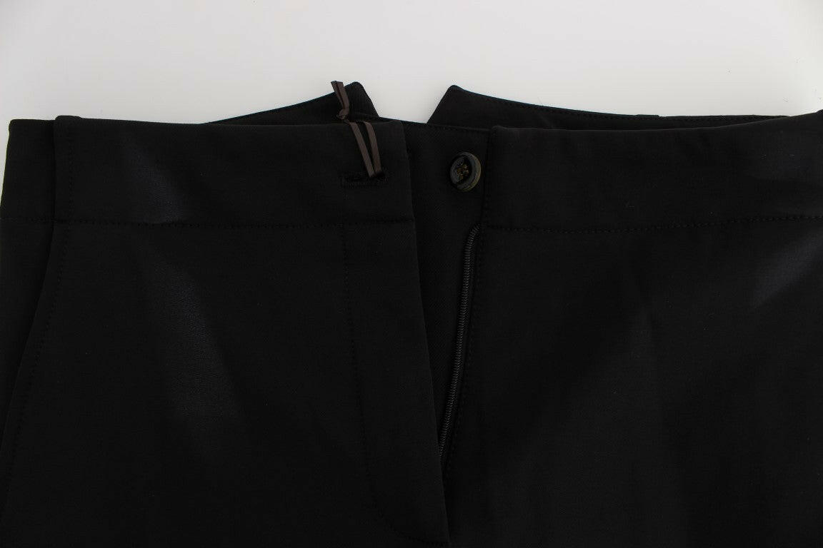 Ermanno Scervino Black Cotton Blend Capri Cropped Pants -   -  Ermanno Scervino.