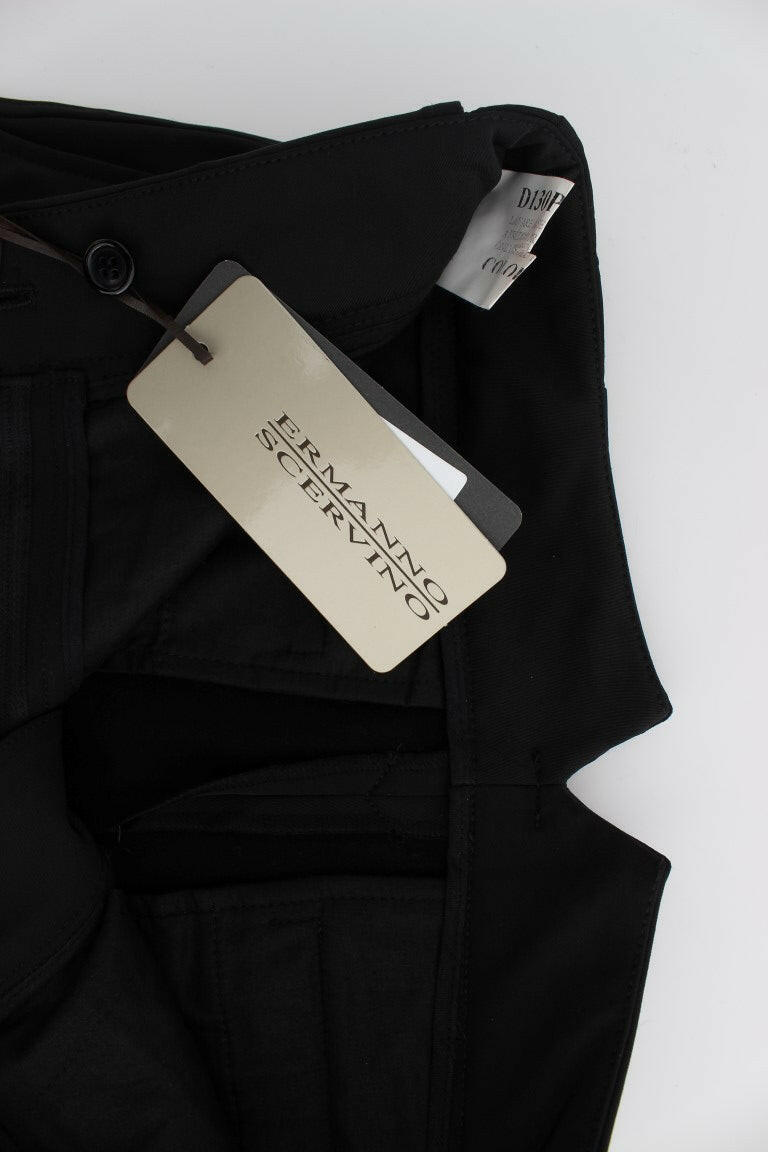 Ermanno Scervino Black Cotton Blend Capri Cropped Pants -   -  Ermanno Scervino.
