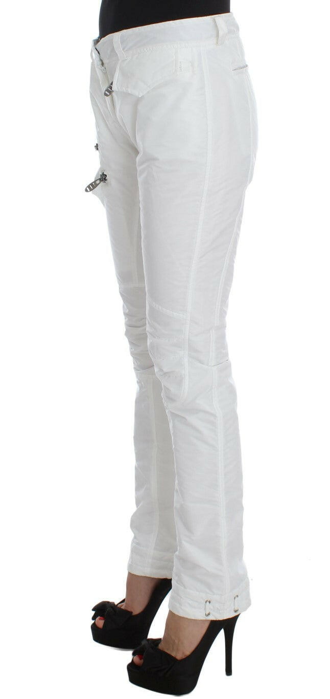 Ermanno Scervino White Nylon Padded Slim Fit Cargo Pants -   -  Ermanno Scervino.