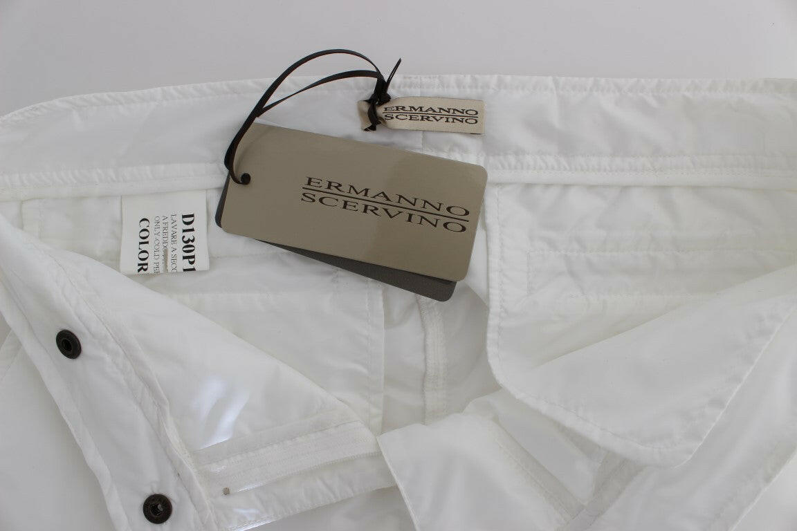 Ermanno Scervino White Nylon Padded Slim Fit Cargo Pants -   -  Ermanno Scervino.