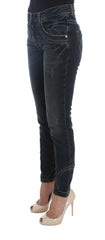 Ermanno Scervino Blue Cotton Blend Slim Fit Jeans -   -  Ermanno Scervino.