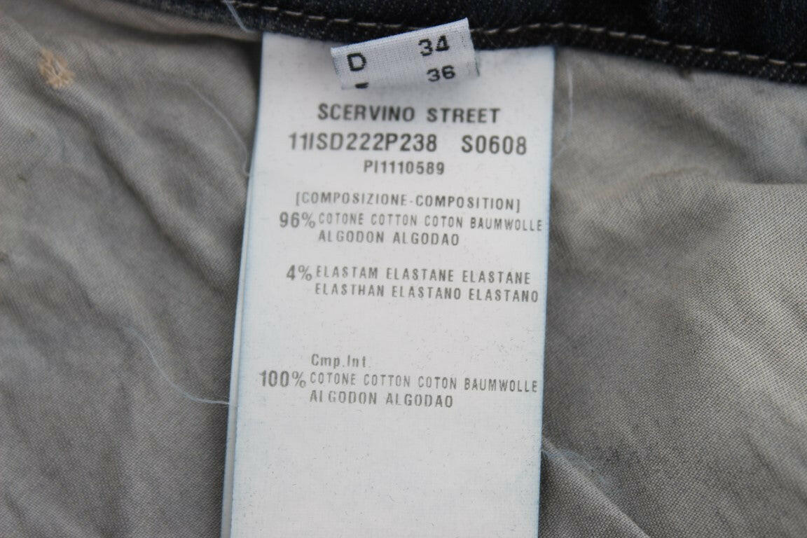 Ermanno Scervino Blue Cotton Blend Slim Fit Jeans -   -  Ermanno Scervino.