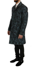 Dolce & Gabbana Blue Camouflage Trench Trench -   -  Dolce & Gabbana.