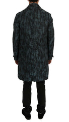 Dolce & Gabbana Blue Camouflage Trench Trench -   -  Dolce & Gabbana.