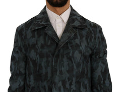 Dolce & Gabbana Blue Camouflage Trench Trench -   -  Dolce & Gabbana.