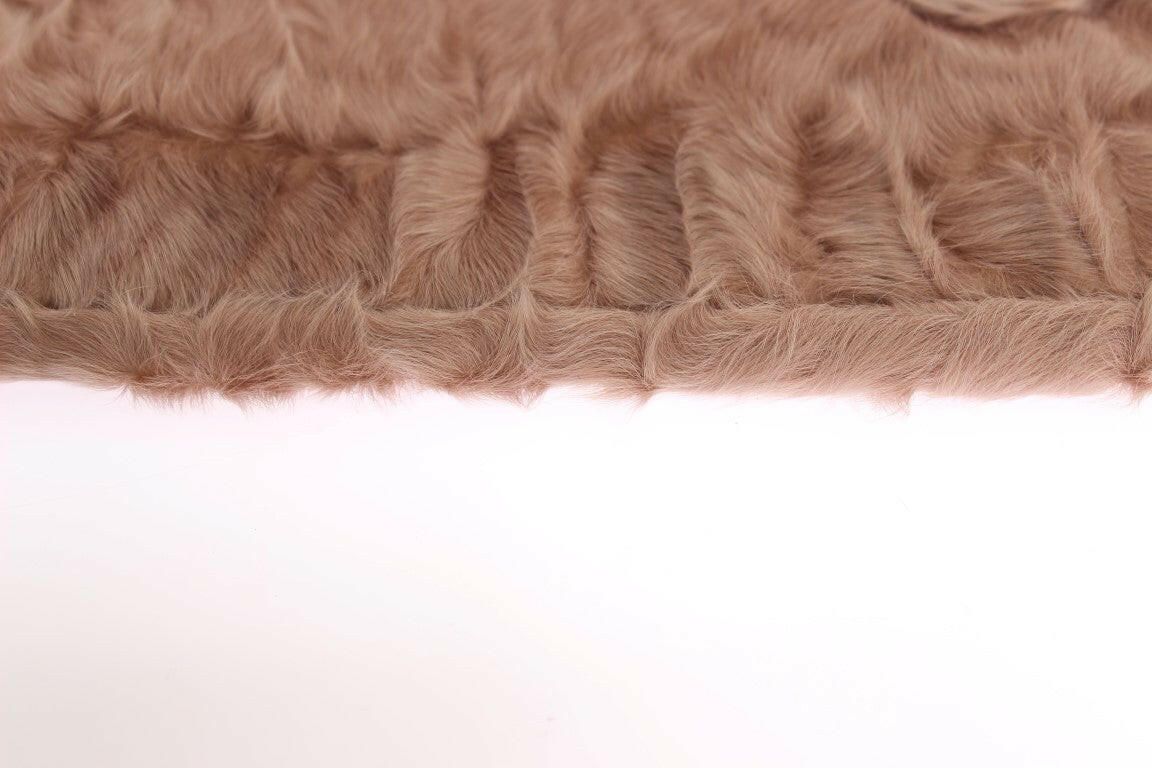 Dolce & Gabbana Beige Suede Xiangao Fur Elbow Gloves -   -  Dolce & Gabbana.