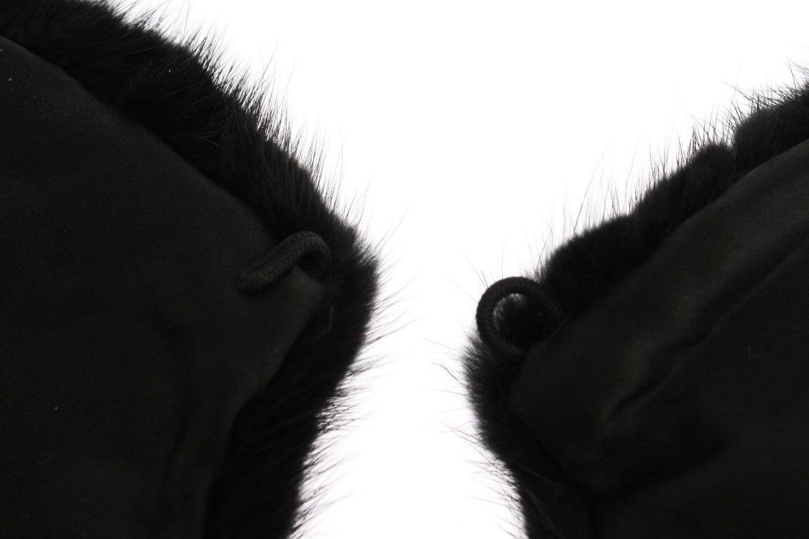 Dolce & Gabbana Black Mink Fur Shoulder Collar Scarf -   -  Dolce & Gabbana.