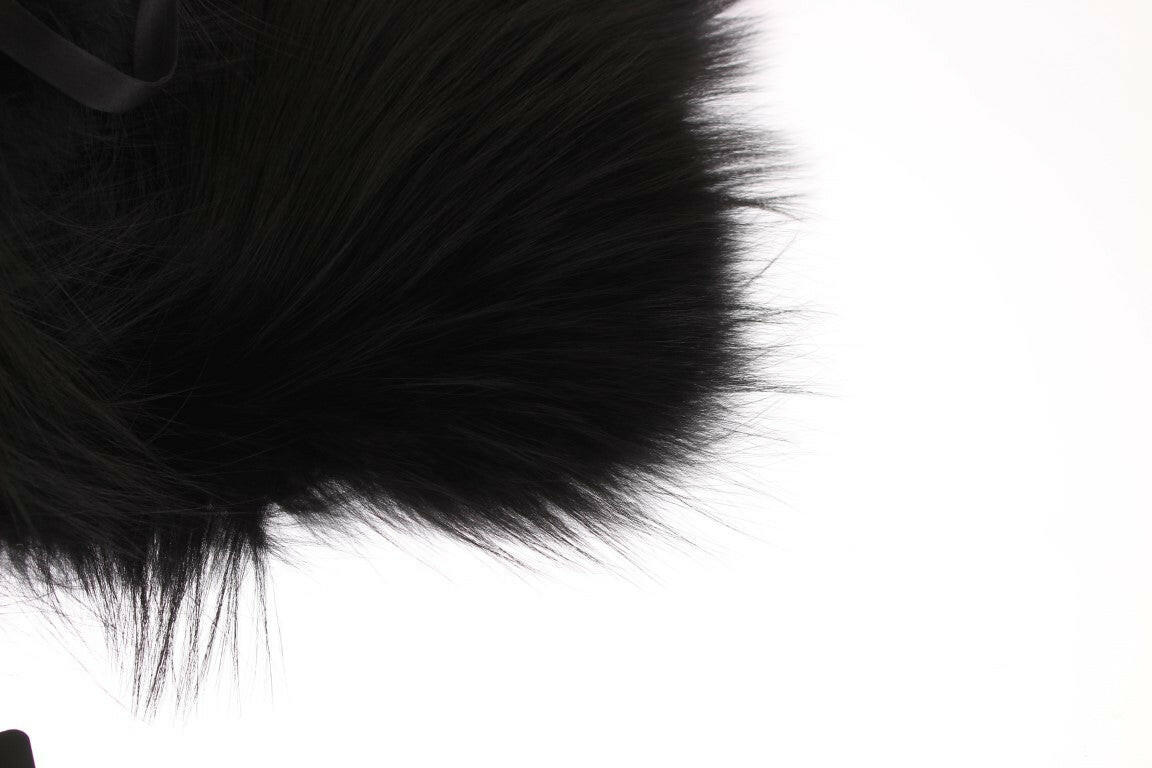 Dolce & Gabbana Black Fox Fur Collar Scarf -   -  Dolce & Gabbana.