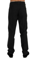 Dolce & Gabbana Blue Striped Cotton Dress Formal Pants -   -  Dolce & Gabbana.