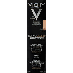 Liquid Make Up Base Vichy Dermablend 3D Correction 30 ml Spf 25 Nº 35 Sand -  Beauty, Make-up -  Vichy.