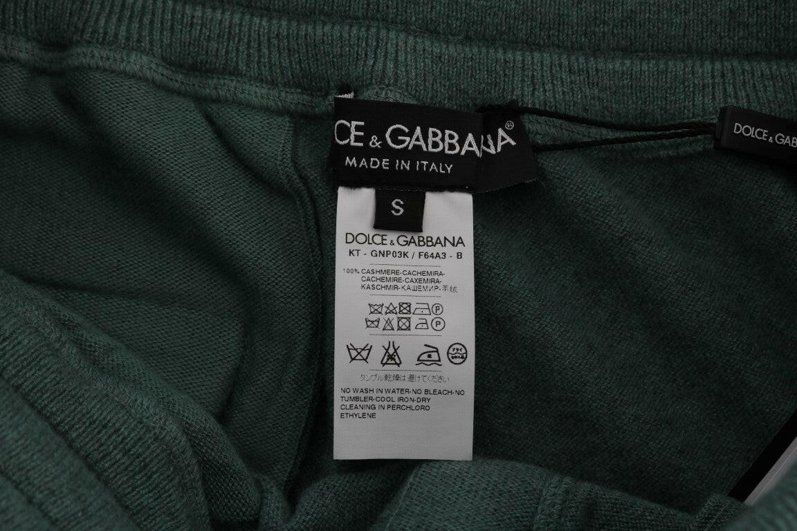 Dolce & Gabbana Green Cashmere Training Pants -   -  Dolce & Gabbana.