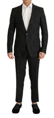 Dolce & Gabbana Black Brocade Formal 2 Piece MARTINI Suit -   -  Dolce & Gabbana.