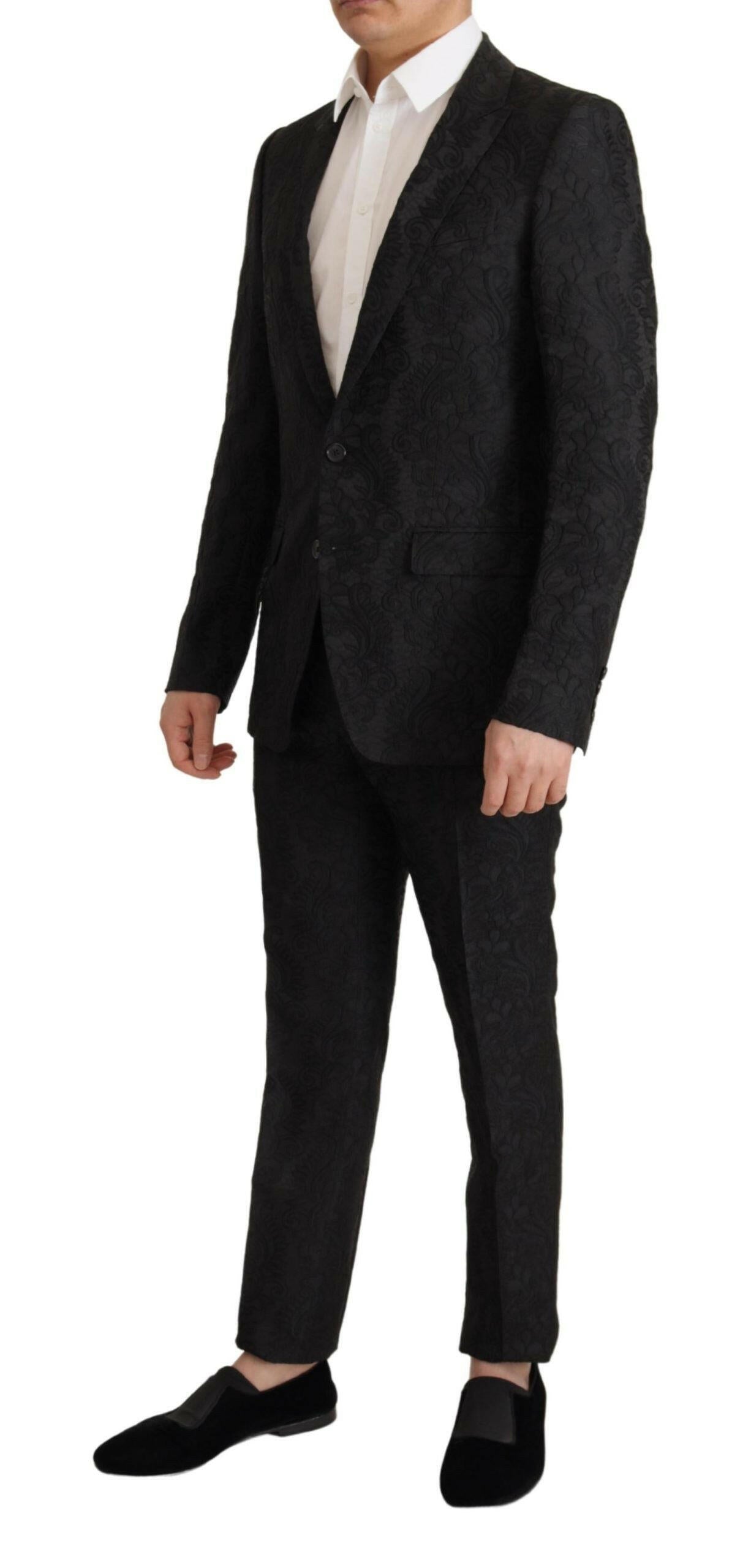 Dolce & Gabbana Black Brocade Formal 2 Piece MARTINI Suit -   -  Dolce & Gabbana.
