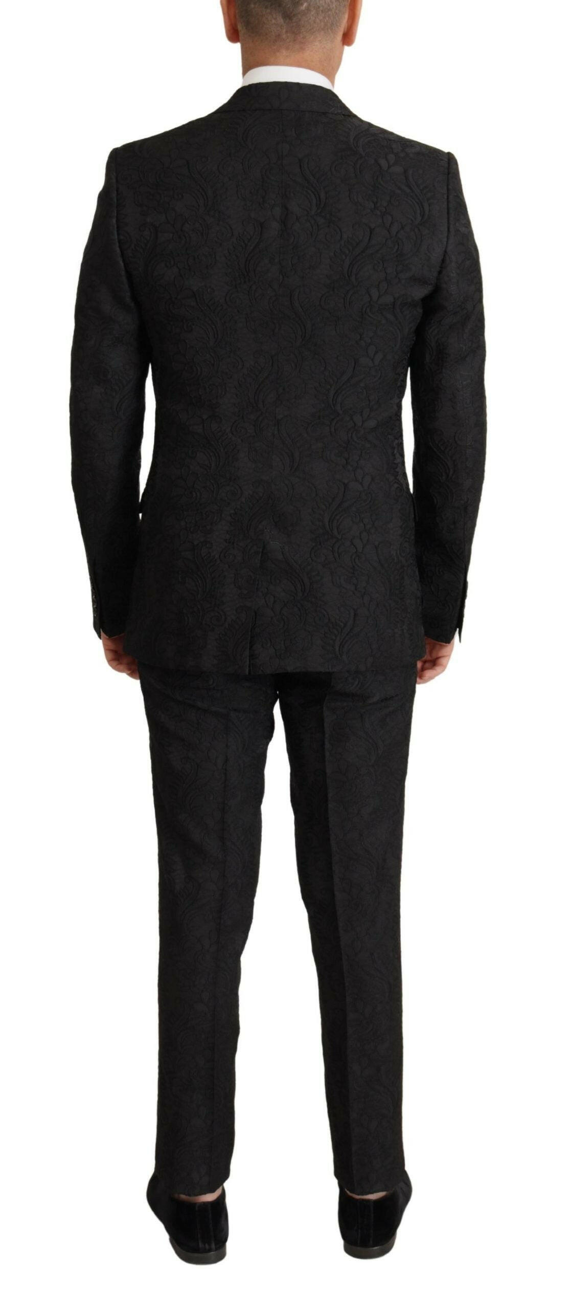 Dolce & Gabbana Black Brocade Formal 2 Piece MARTINI Suit -   -  Dolce & Gabbana.