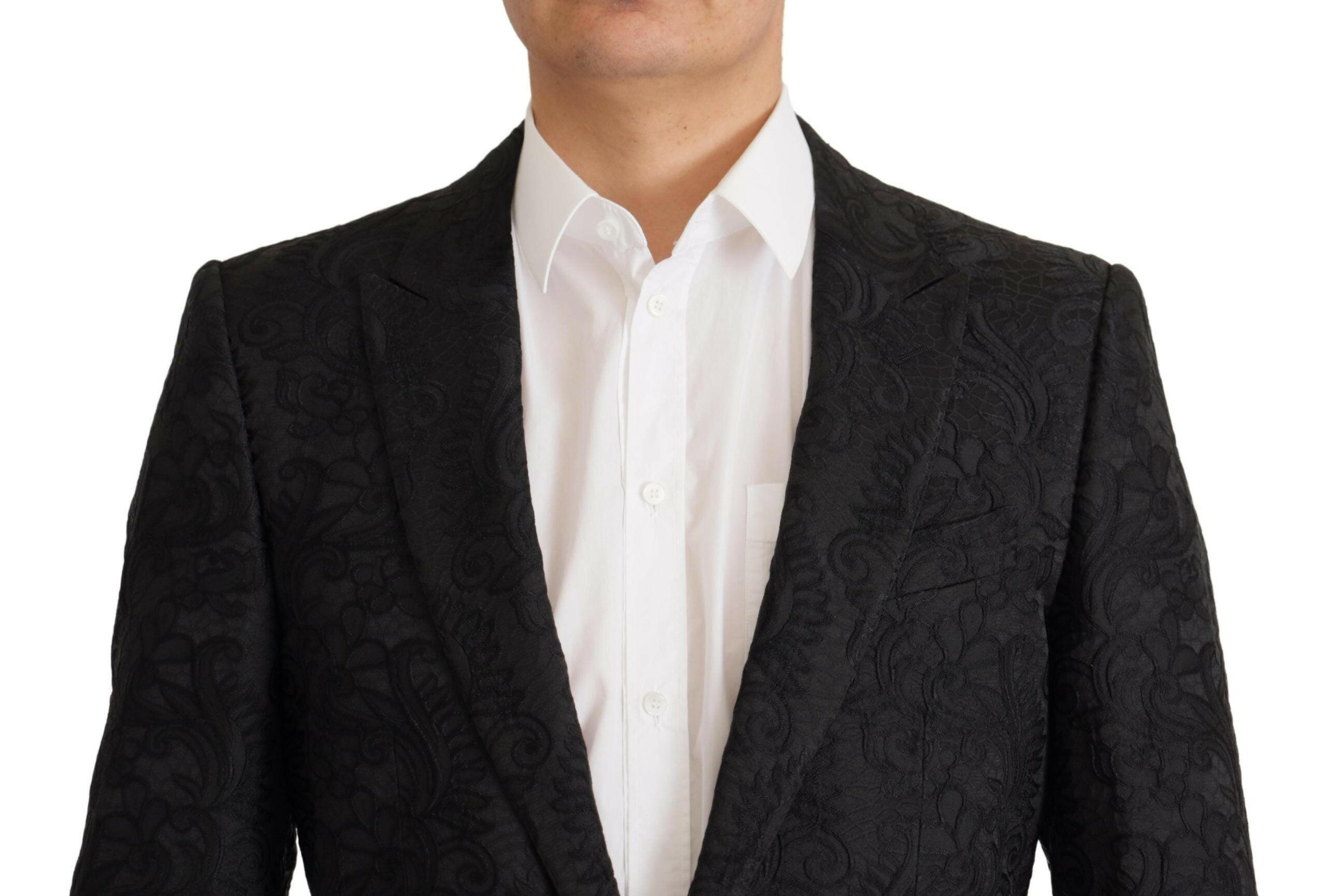Dolce & Gabbana Black Brocade Formal 2 Piece MARTINI Suit -   -  Dolce & Gabbana.