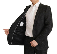 Dolce & Gabbana Black Brocade Formal 2 Piece MARTINI Suit -   -  Dolce & Gabbana.