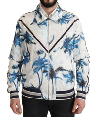 Dolce & Gabbana Multicolor Tree Print Men Full Zip Sweater -   -  Dolce & Gabbana.