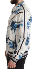 Dolce & Gabbana Multicolor Tree Print Men Full Zip Sweater -   -  Dolce & Gabbana.