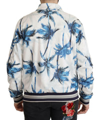 Dolce & Gabbana Multicolor Tree Print Men Full Zip Sweater -   -  Dolce & Gabbana.