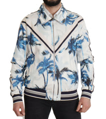 Dolce & Gabbana Multicolor Tree Print Men Full Zip Sweater -   -  Dolce & Gabbana.