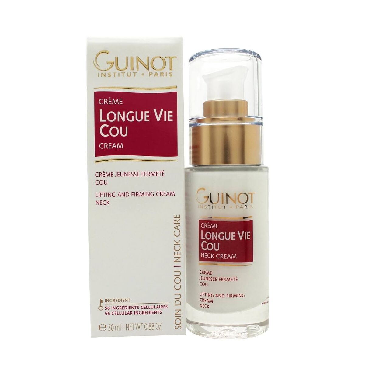 Firming Neck and Décolletage Cream Guinot Longue Vie 30 ml -  Beauty, Skin care -  Guinot.
