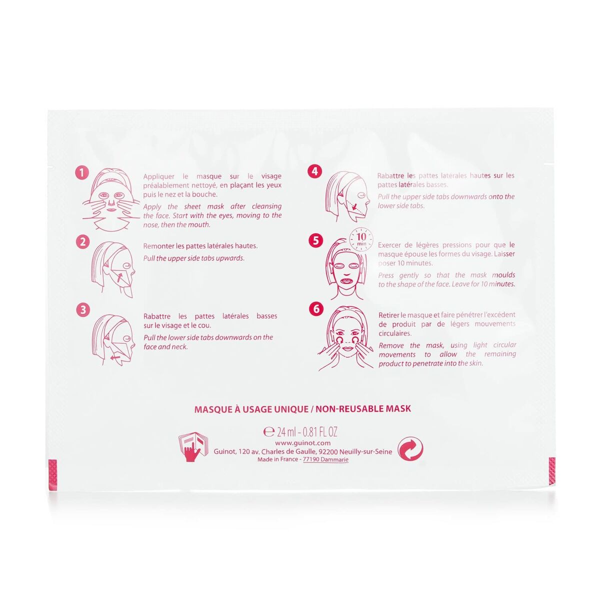 Facial Mask Guinot Eclat Lifting 4 Units -  Beauty, Skin care -  Guinot.