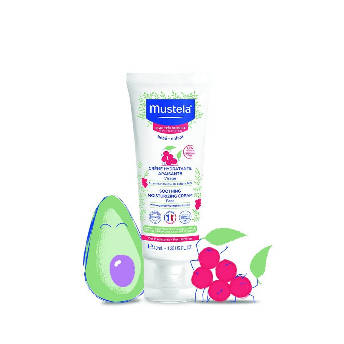 Hydrating Facial Cream for Babies Mustela Niño 40 ml -  Baby, Hygiene and care -  Mustela.