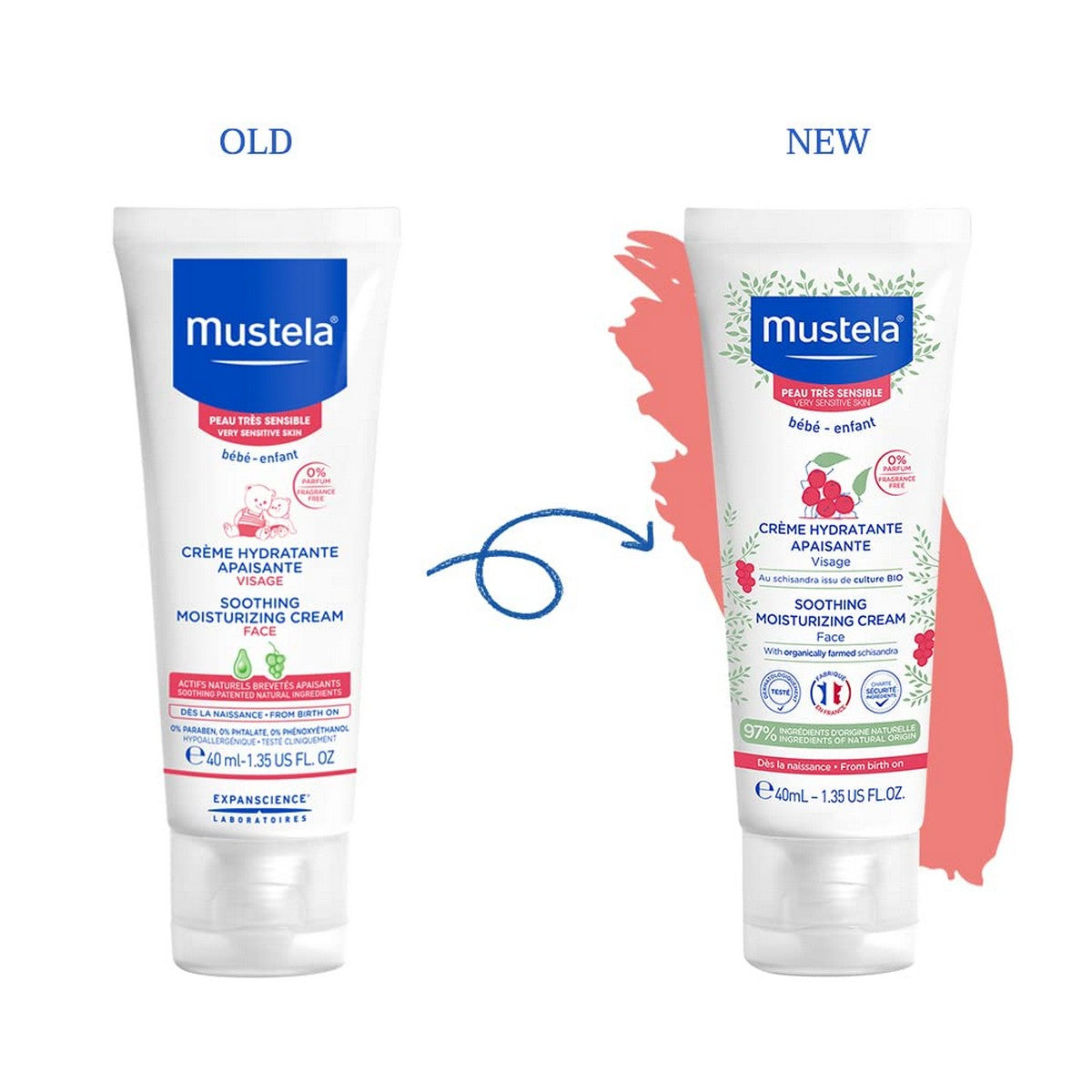Hydrating Facial Cream for Babies Mustela Niño 40 ml -  Baby, Hygiene and care -  Mustela.