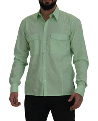 Dolce & Gabbana Mint Green Long Sleeves Button Down Shirt -   -  Dolce & Gabbana.