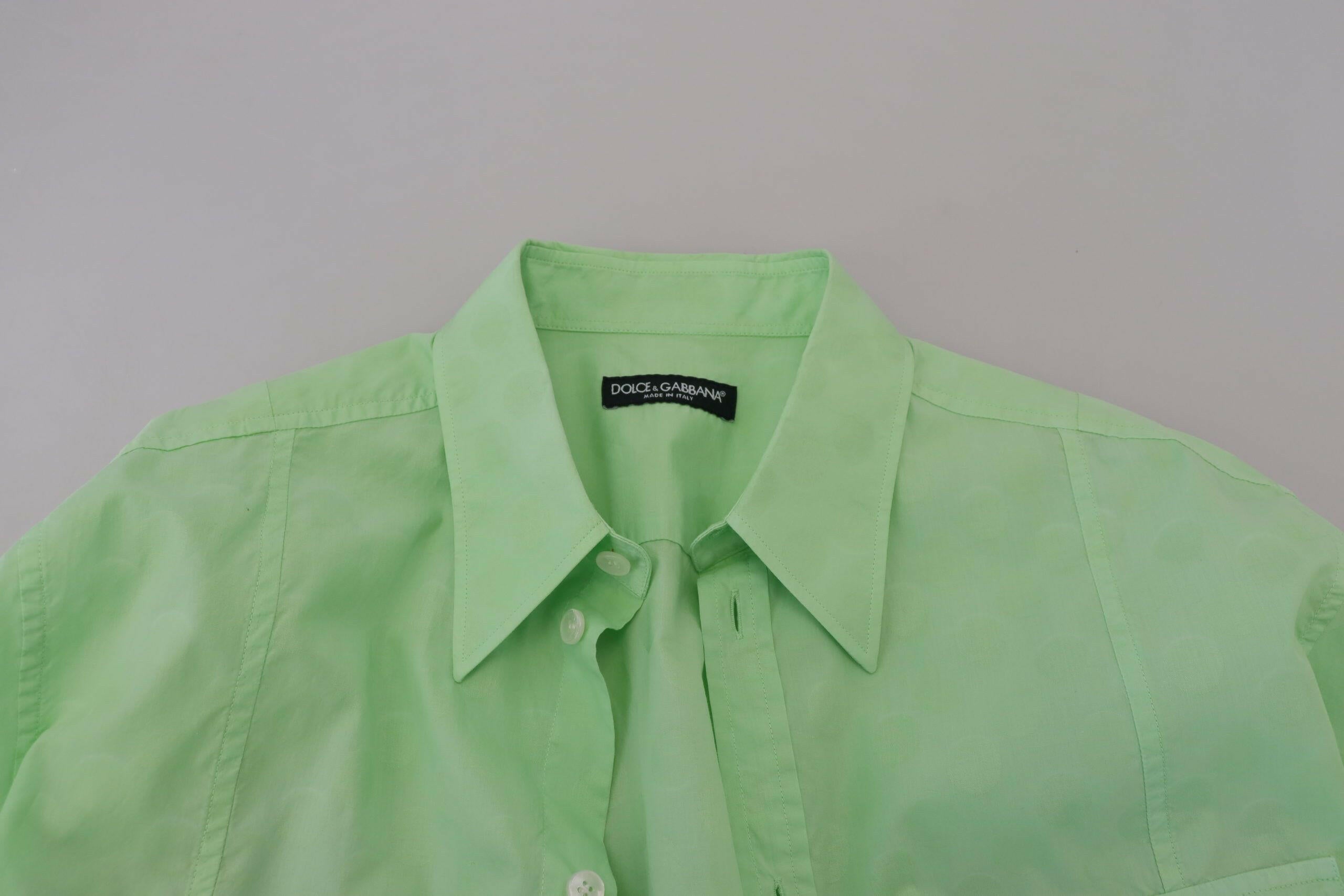 Dolce & Gabbana Mint Green Long Sleeves Button Down Shirt -   -  Dolce & Gabbana.