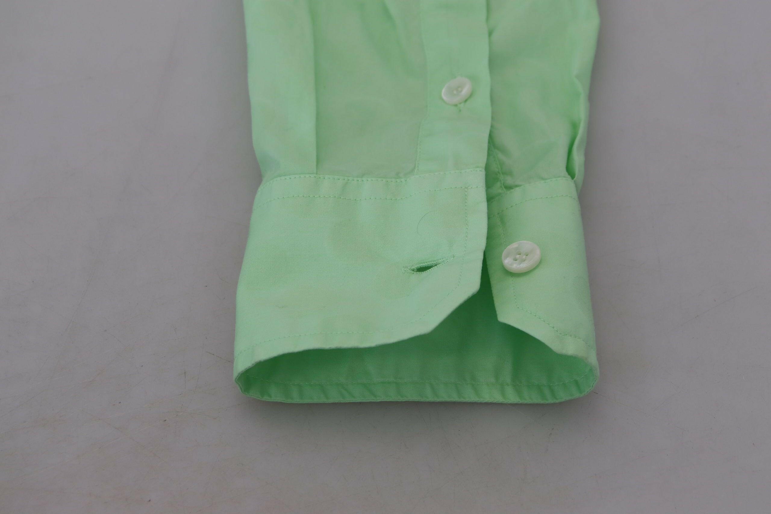 Dolce & Gabbana Mint Green Long Sleeves Button Down Shirt -   -  Dolce & Gabbana.
