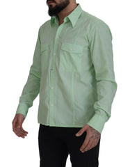 Dolce & Gabbana Mint Green Long Sleeves Button Down Shirt -   -  Dolce & Gabbana.