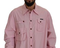 Dolce & Gabbana Pink Casual Button Down Long Sleeves Shirt -   -  Dolce & Gabbana.