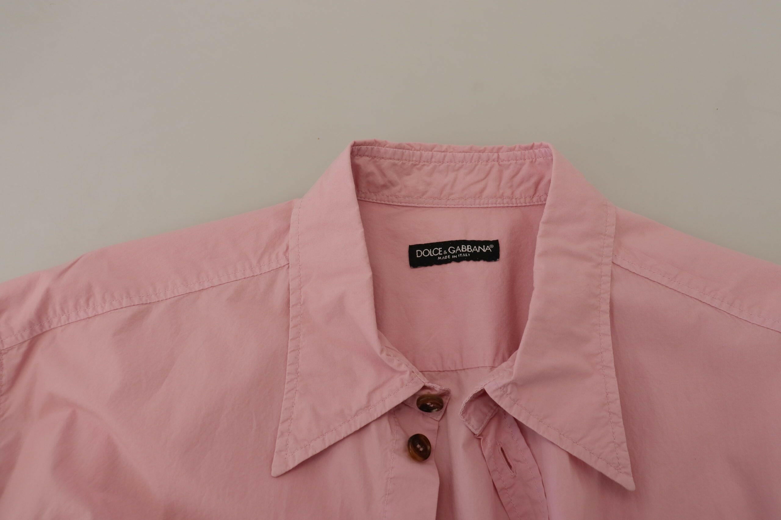Dolce & Gabbana Pink Casual Button Down Long Sleeves Shirt -   -  Dolce & Gabbana.
