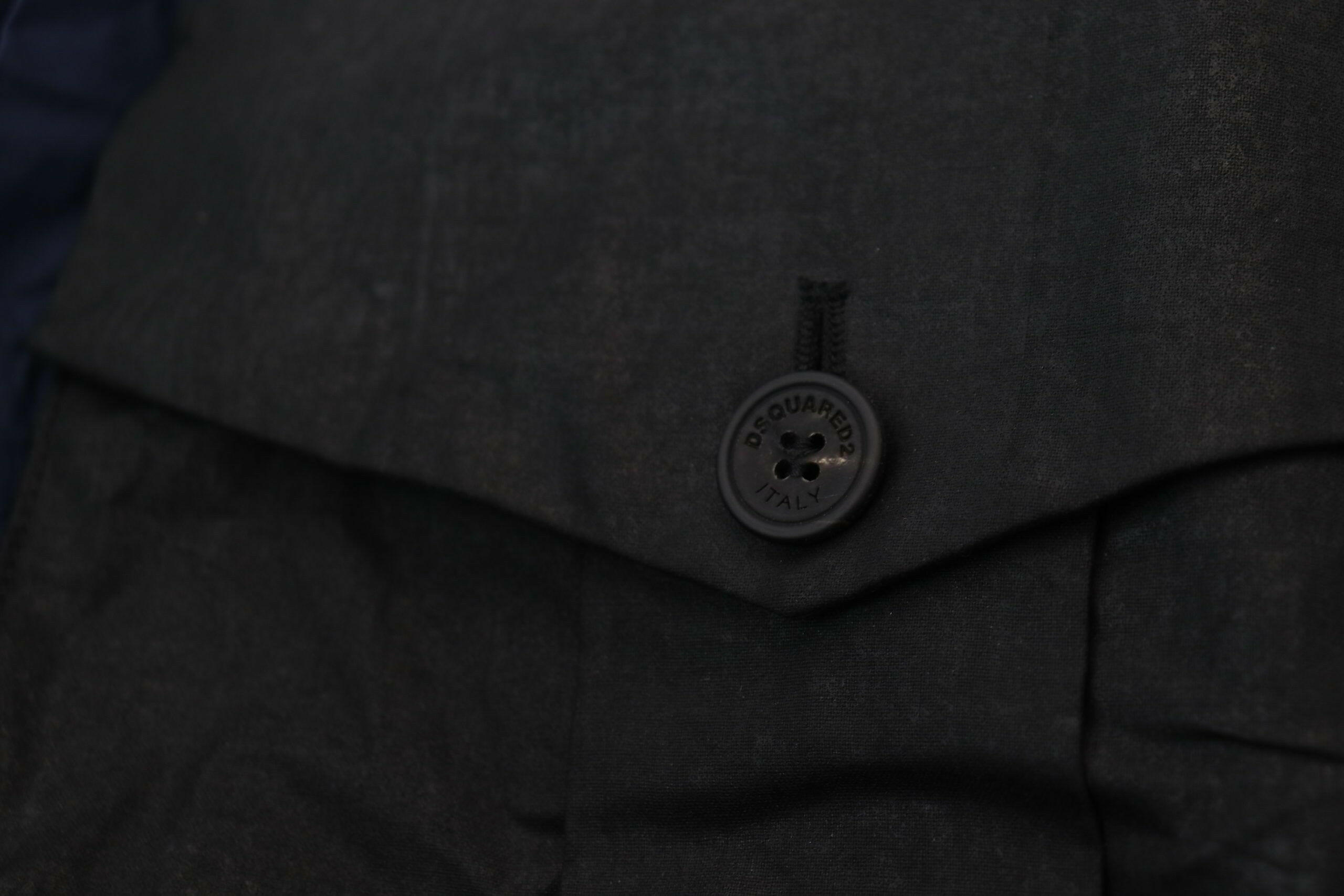 Dsquared² Dark Blue Cotton Collared Long Sleeves Casual Shirt -   -  Dsquared².