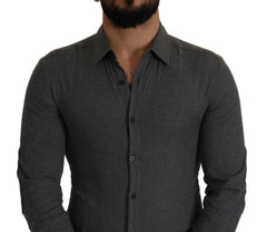 Costume National Dark Gray Cotton Casual Mens Shirt -   -  Costume National.