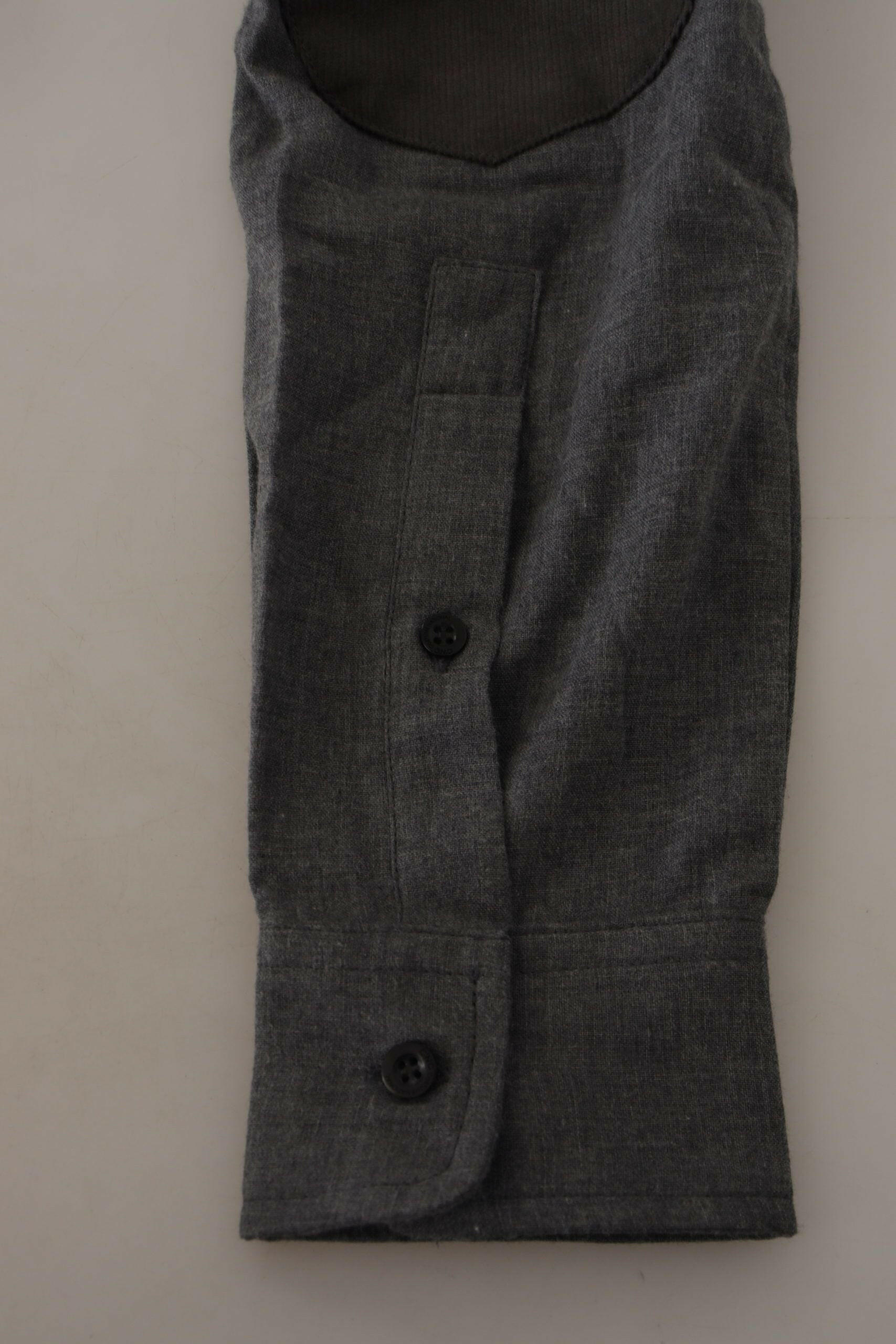 Costume National Dark Gray Cotton Casual Mens Shirt -   -  Costume National.