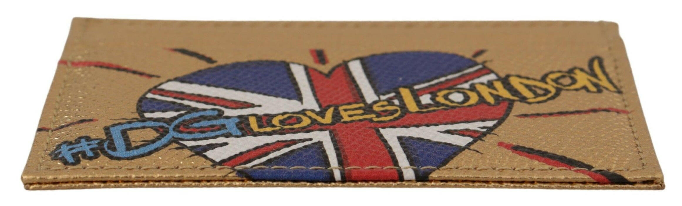 Dolce & Gabbana Gold Leather #DGLovesLondon Women Cardholder Case Wallet -   -  Dolce & Gabbana.