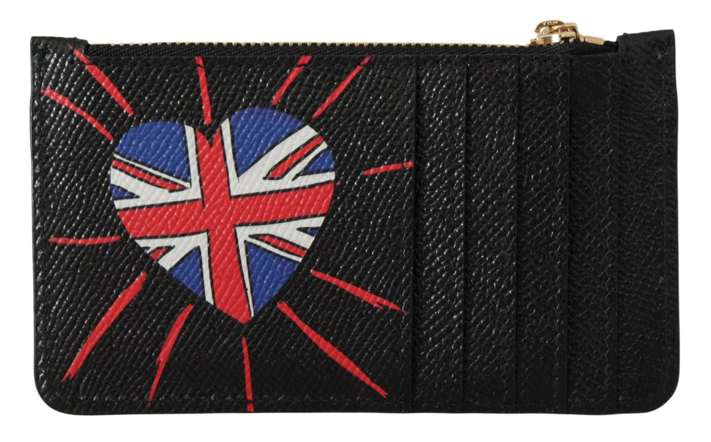 Dolce & Gabbana Black Leather #DGLovesLondon Women Cardholder Coin Case  Wallet -   -  Dolce & Gabbana.