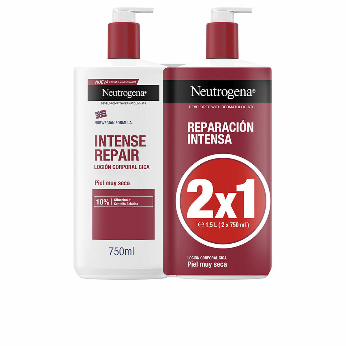 Body Lotion Neutrogena REPARACIÓN INTENSA 750 ml x 2 -  Beauty, Skin care -  Neutrogena.