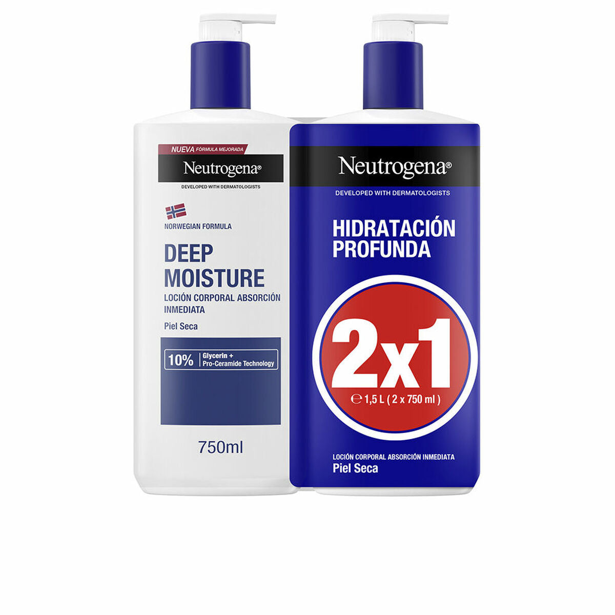Body Lotion Neutrogena NEUTROGENA HIDRATACIÓN PROFUNDA 750 ml x 2 -  Beauty, Skin care -  Neutrogena.