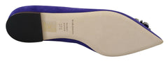 Dolce & Gabbana Purple Suede Crystals Loafers Flats Shoes -   -  Dolce & Gabbana.