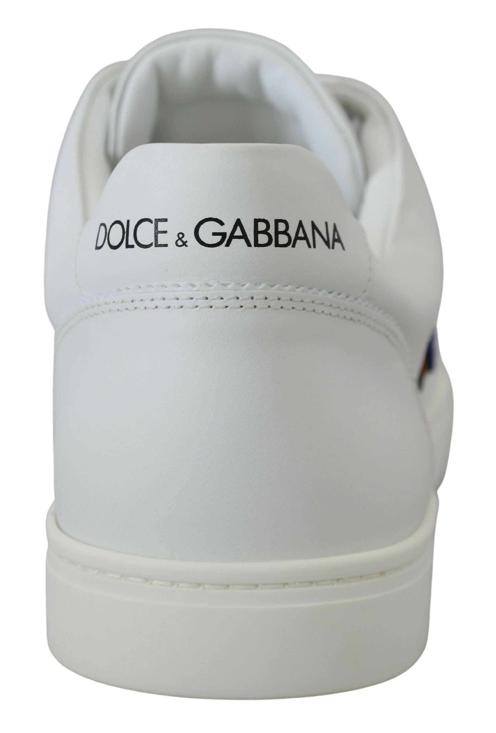 Dolce & Gabbana White Leather DG Logo Casual Sneakers Shoes -   -  Dolce & Gabbana.