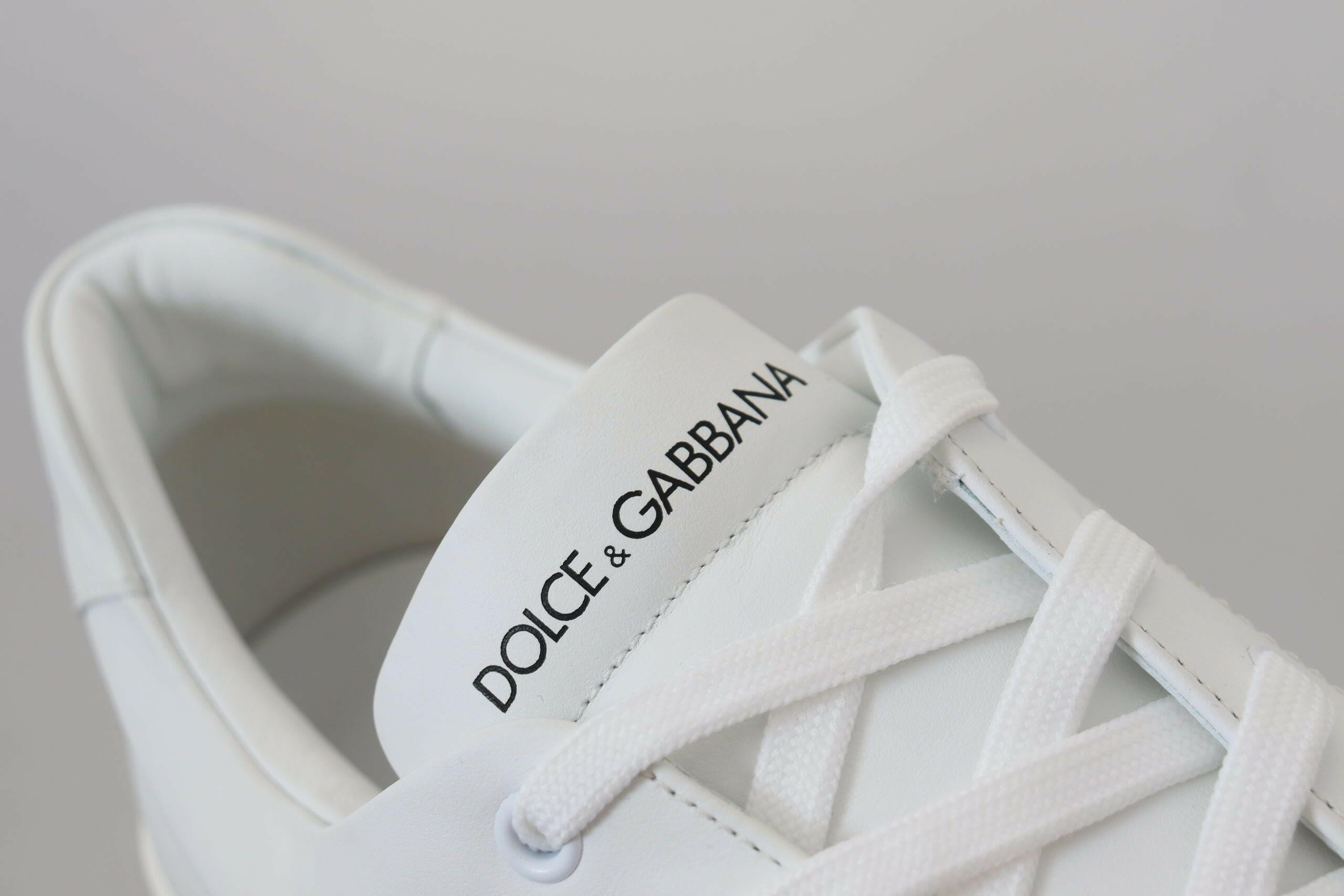 Dolce & Gabbana White Leather DG Logo Casual Sneakers Shoes -   -  Dolce & Gabbana.