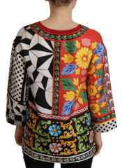 Dolce & Gabbana Multicolor Printed Baroque Loose Long Sleeve -   -  Dolce & Gabbana.