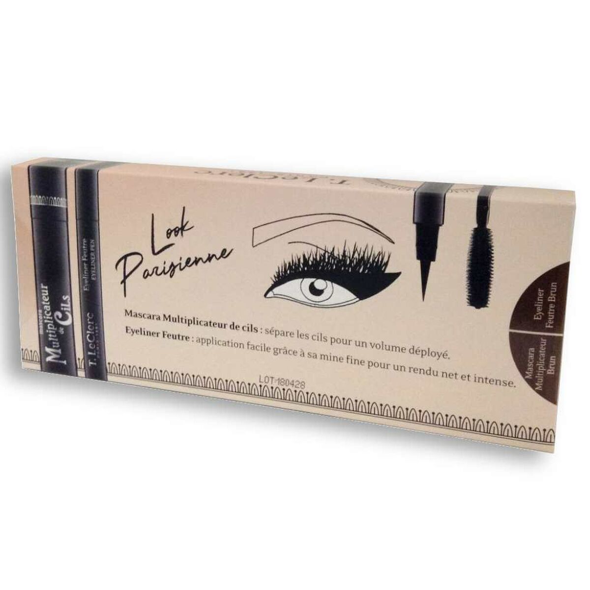 Eye Make-up LeClerc Look Parisienne 2 Pieces Nº 02 Brun -  Beauty, Make-up -  LeClerc.
