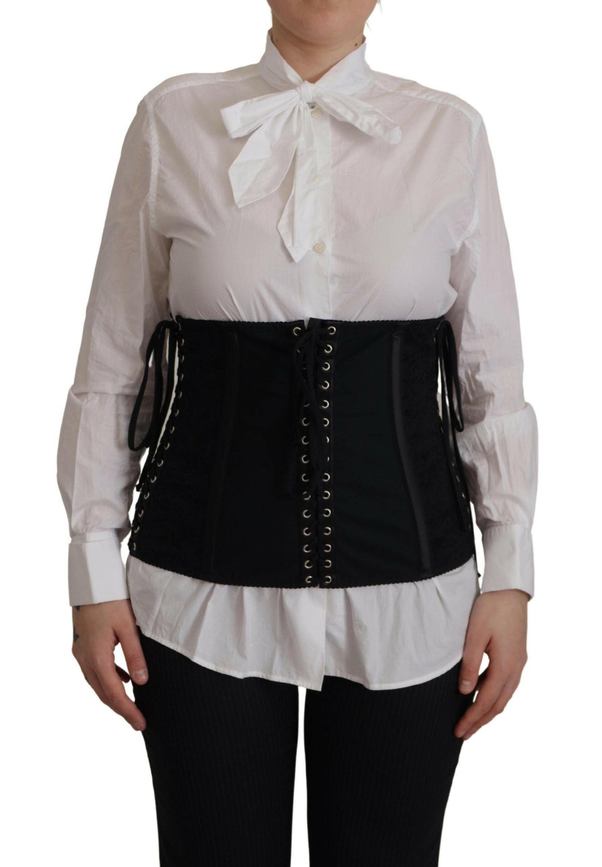Dolce & Gabbana Black Corset Belt Stretch Waist Strap Top -   -  Dolce & Gabbana.