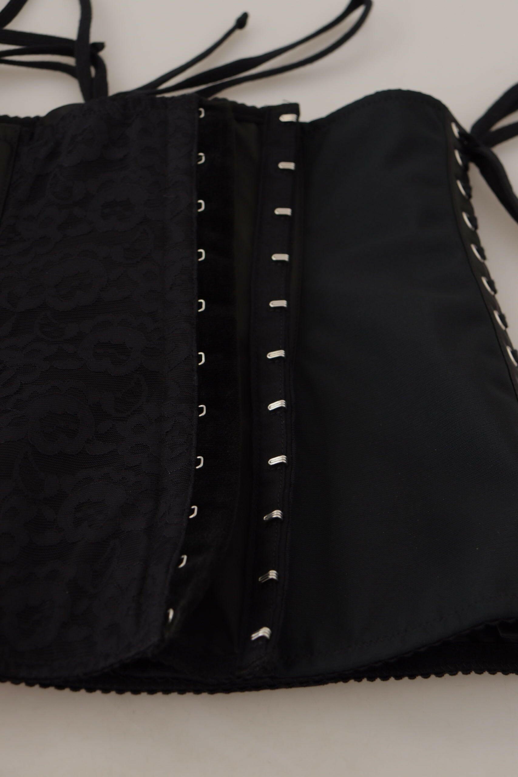 Dolce & Gabbana Black Corset Belt Stretch Waist Strap Top -   -  Dolce & Gabbana.