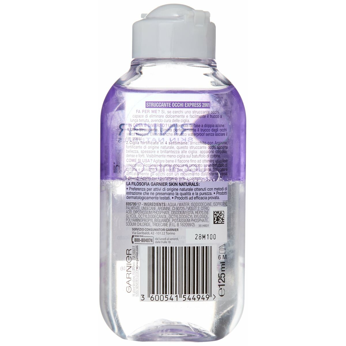Facial Make Up Remover Garnier Struccante Occhi Express 2 In 1 125 ml -  Beauty, Skin care -  Garnier.