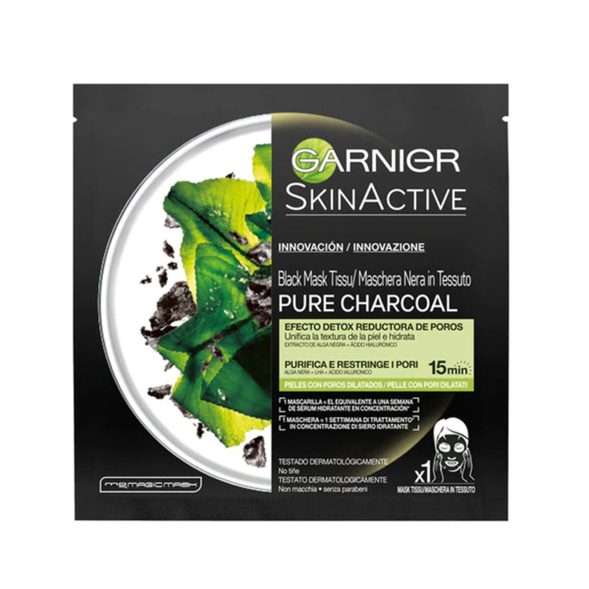 Facial Mask PURE CHARCOAL black detox Garnier -  Beauty, Skin care -  Garnier.